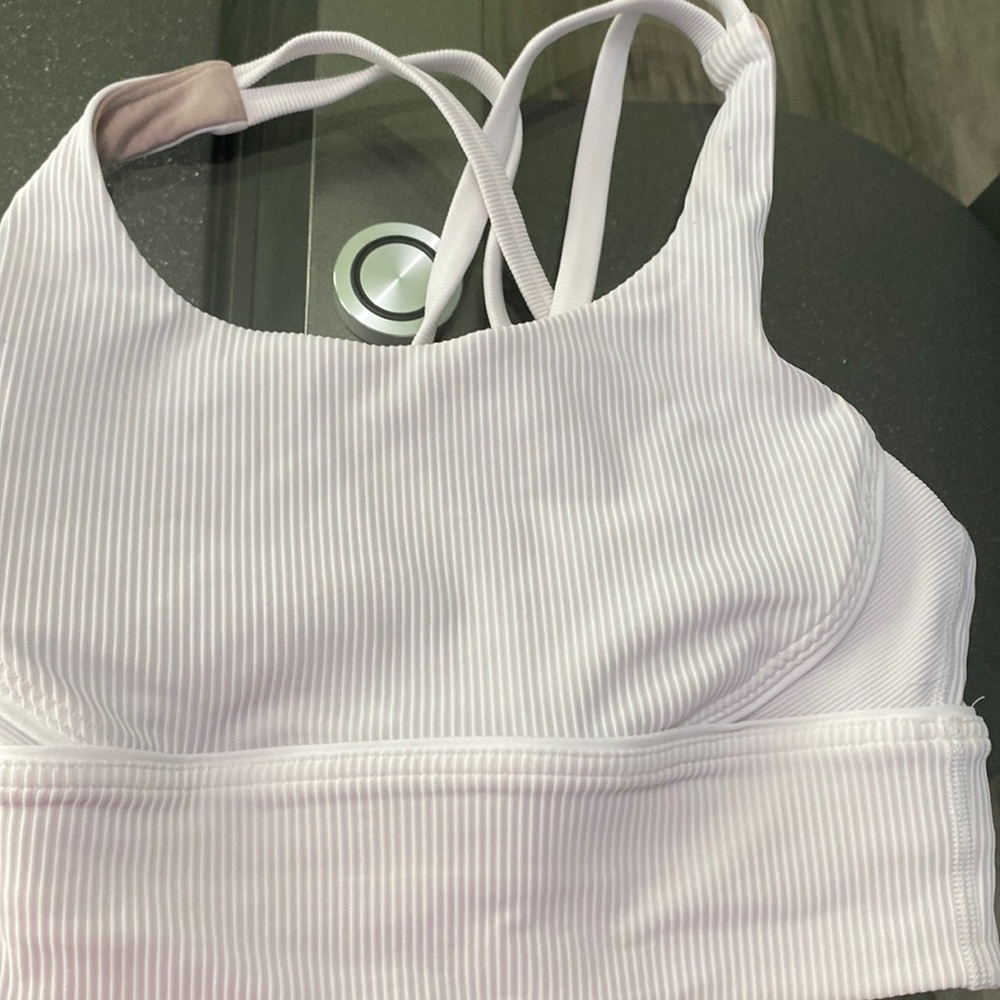 White lulu align bra